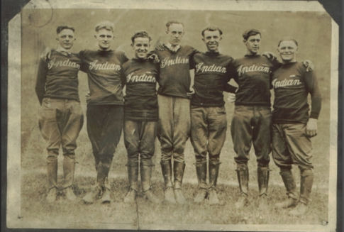 Historic photograph of Indian Motorcycle company race team